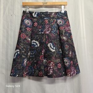 Loft Women's Pleated A line Floral A-Line Skirt - Multicolor Size